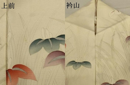 平和屋着物＊夏物 小紋 絽 草花文 正絹 逸品 AABD6635jd