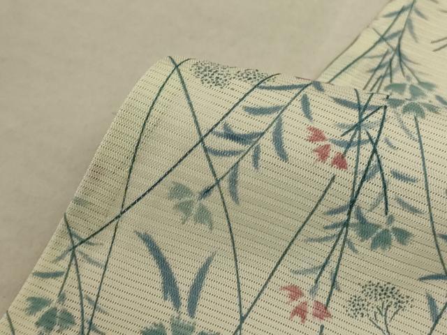 平和屋着物＊夏物 小紋 絽 草花文 正絹 逸品 AABD6636jd