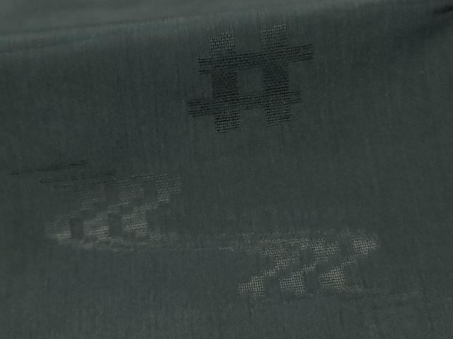 平和屋着物＊夏物 色無地 紗 絣文 黒緑色 正絹 逸品 AABD6638jd