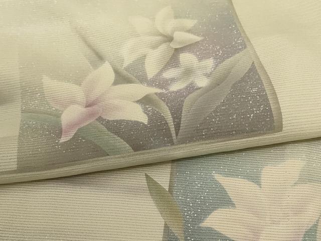 平和屋着物＊夏物 訪問着 絽 草花文 正絹 逸品 AABD6640jd