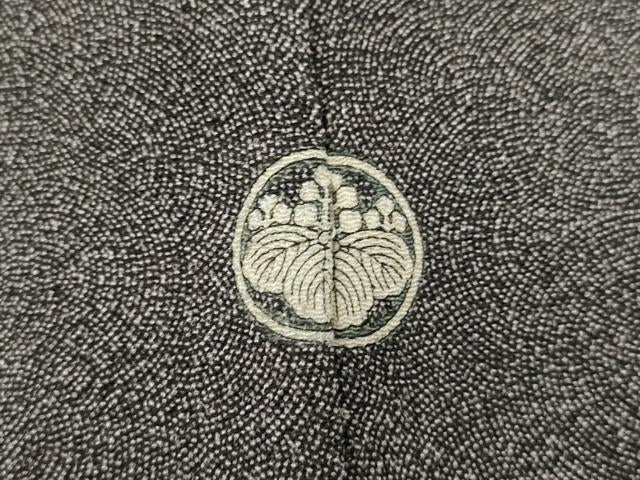 平和屋着物●江戸小紋　極小鮫小紋柄　鬼しぼ縮緬　正絹　逸品　AABD6652ck