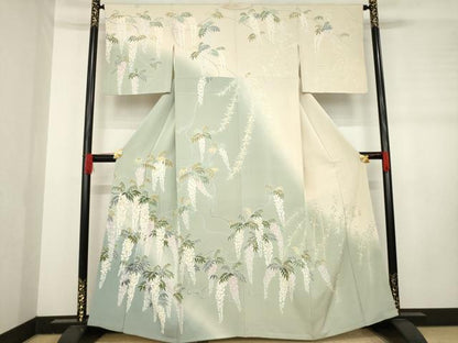 平和屋着物●訪問着　友禅　作家物　藤花房　暈し染め　正絹　逸品　AABD6654ck