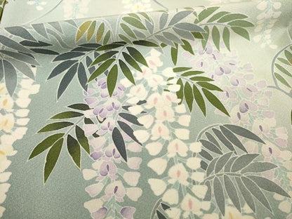 平和屋着物●訪問着　友禅　作家物　藤花房　暈し染め　正絹　逸品　AABD6654ck