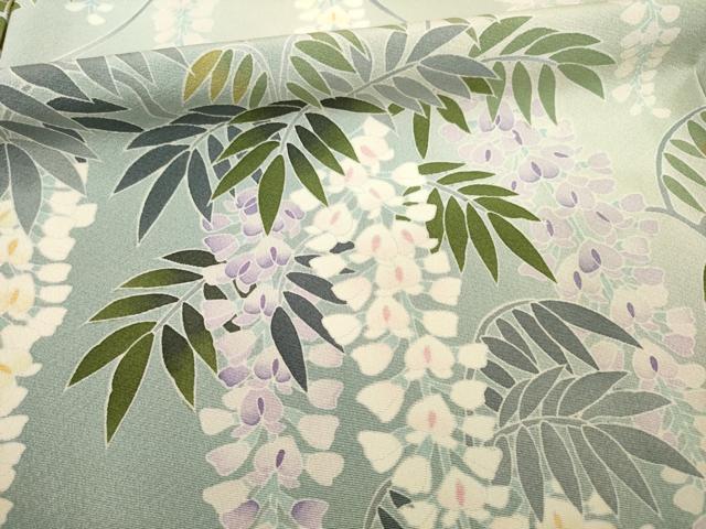 平和屋着物●訪問着　友禅　作家物　藤花房　暈し染め　正絹　逸品　AABD6654ck