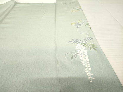 平和屋着物●訪問着　友禅　作家物　藤花房　暈し染め　正絹　逸品　AABD6654ck