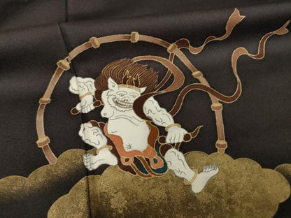 平和屋着物●訪問着　作家物　風神雷神　金彩　鈴乃屋扱い　正絹　逸品　AABD6671ck
