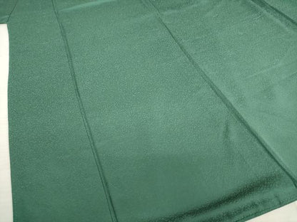 平和屋着物●上質な色無地 木賊色 正絹 逸品 AABD6674ck