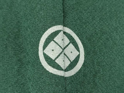 平和屋着物●上質な色無地 木賊色 正絹 逸品 AABD6674ck