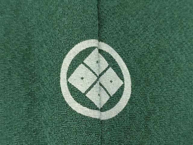 平和屋着物●上質な色無地 木賊色 正絹 逸品 AABD6674ck