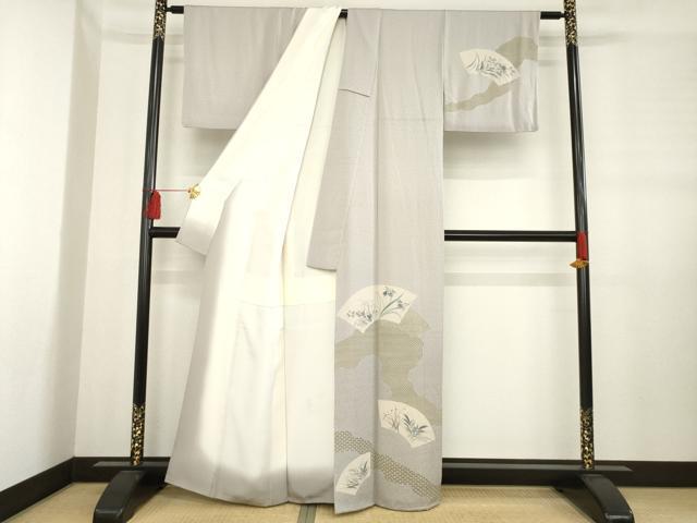 平和屋着物●訪問着　作家物　春峰　地紙花文　正絹　逸品　AABD6688ck