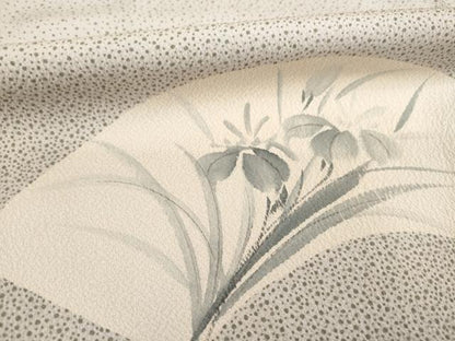 平和屋着物●訪問着　作家物　春峰　地紙花文　正絹　逸品　AABD6688ck