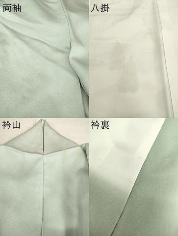 平和屋着物●訪問着　手描き　人物風景文　金彩　正絹　逸品　AABD6703ck