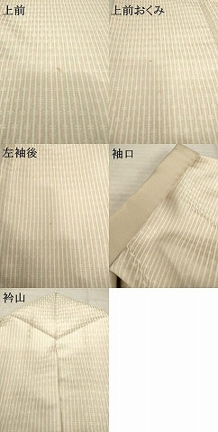 平和屋着物●お召 縞 正絹 逸品 AABD6716ck