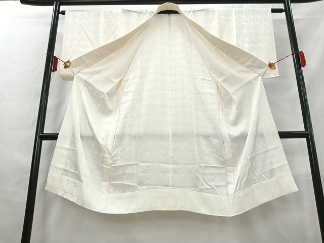平和屋着物■長襦袢　無双仕立て　木の葉地紋　正絹　逸品　AABD6755uw