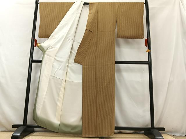 平和屋着物■上質な小紋　間道　正絹　逸品　AABD6789uw