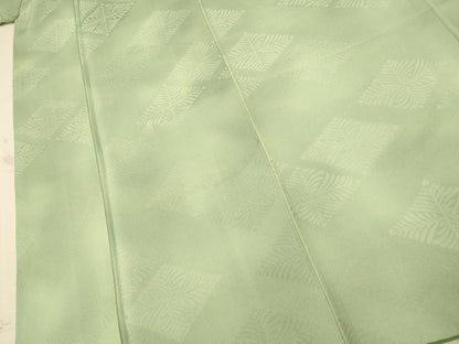平和屋着物■上質な小紋　草葉菱地紋　暈し染め　正絹　逸品　AABD6828fw