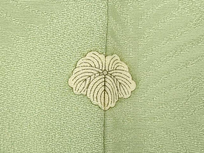 平和屋着物■上質な小紋　草葉菱地紋　暈し染め　正絹　逸品　AABD6828fw