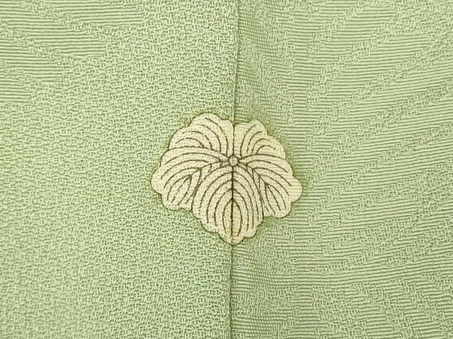 平和屋着物■上質な小紋　草葉菱地紋　暈し染め　正絹　逸品　AABD6828fw