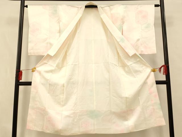 平和屋着物■長襦袢　袷　流水草花文　暈し染め　正絹　逸品　AABD6864fw