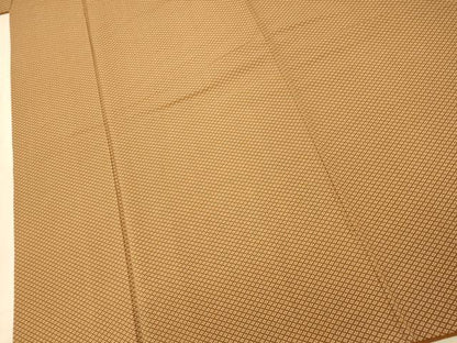平和屋着物■上質な小紋　菱文　正絹　逸品　AABD6888fw