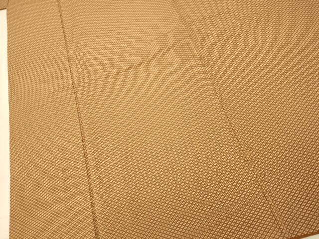 平和屋着物■上質な小紋　菱文　正絹　逸品　AABD6888fw