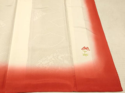 平和屋着物■上質な小紋　地紙草花鹿の子文　正絹　逸品　AABD6894fw