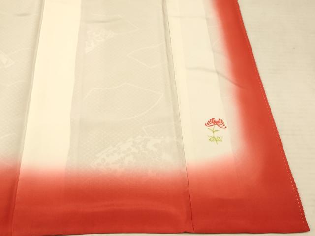 平和屋着物■上質な小紋　地紙草花鹿の子文　正絹　逸品　AABD6894fw