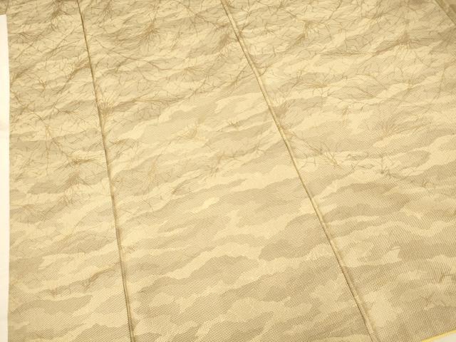 平和屋着物■訪問着　紬地　雲取り霞文　正絹　逸品　AABD6912fw
