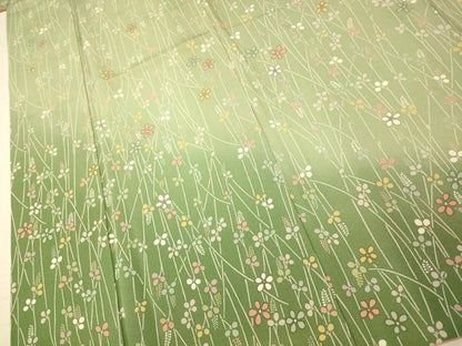 平和屋着物■訪問着　草花文　暈し染め　正絹　逸品　AABD6929fw