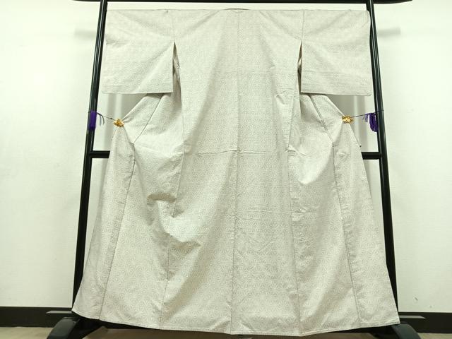 平和屋着物▽本場大島紬 単衣 7マルキ 麻の葉文様 正絹 逸品 AABD6961jh