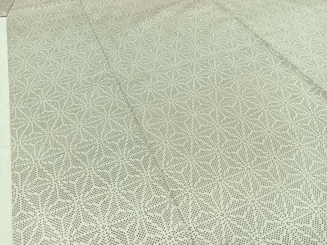 平和屋着物▽本場大島紬 単衣 7マルキ 麻の葉文様 正絹 逸品 AABD6961jh