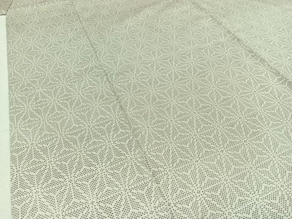平和屋着物▽本場大島紬 単衣 7マルキ 麻の葉文様 正絹 逸品 AABD6961jh
