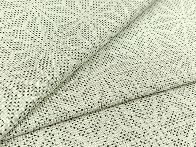 平和屋着物▽本場大島紬 単衣 7マルキ 麻の葉文様 正絹 逸品 AABD6961jh