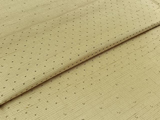 平和屋着物▽上質な紬　単衣　蚊絣　正絹　逸品　AABD6964jh