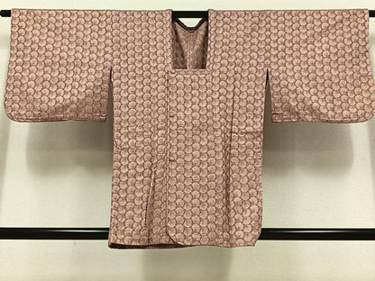 平和屋着物▽道行コート　スリーシーズン　春夏秋　塵除け　舞花文　正絹　逸品　AABD6965jh