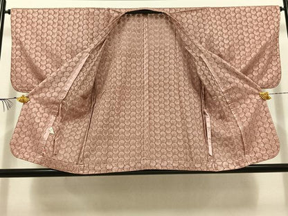 平和屋着物▽道行コート　スリーシーズン　春夏秋　塵除け　舞花文　正絹　逸品　AABD6965jh