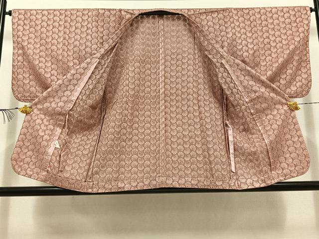 平和屋着物▽道行コート　スリーシーズン　春夏秋　塵除け　舞花文　正絹　逸品　AABD6965jh