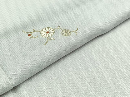 平和屋着物▽上質な小紋 単衣 花唐草文 正絹 逸品 AABD6966jh