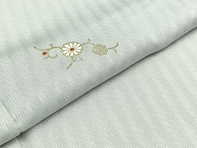 平和屋着物▽上質な小紋 単衣 花唐草文 正絹 逸品 AABD6966jh