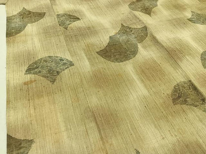 平和屋着物▽上質な紬 単衣 青海波 正絹 逸品 AABD6970jh