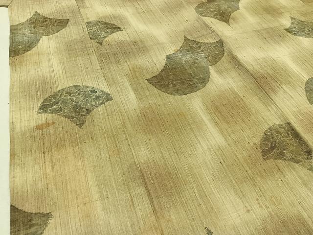 平和屋着物▽上質な紬 単衣 青海波 正絹 逸品 AABD6970jh