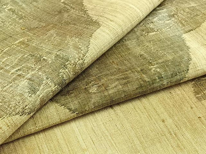平和屋着物▽上質な紬 単衣 青海波 正絹 逸品 AABD6970jh