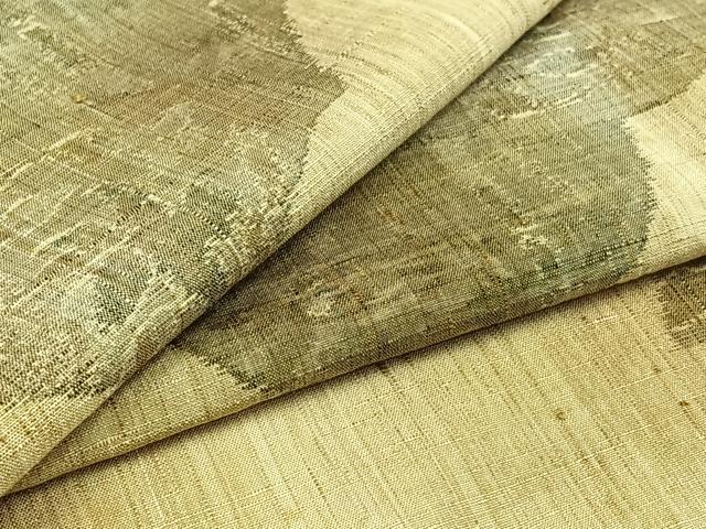 平和屋着物▽上質な紬 単衣 青海波 正絹 逸品 AABD6970jh