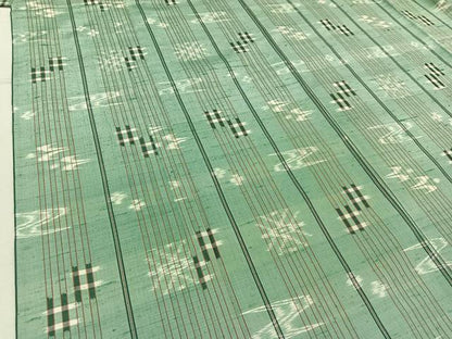 平和屋着物▽上質な紬　単衣　琉球絣　正絹　逸品　AABD6972jh