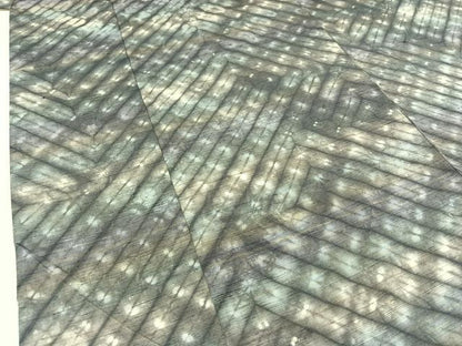 平和屋着物▽菅原工房 菅原結作 漢方染紬 単衣 絞り 霞文 正絹 逸品 AABD6984jh