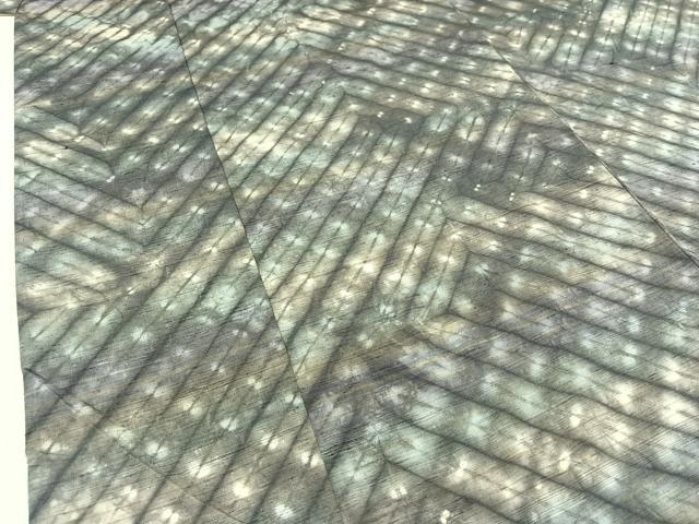 平和屋着物▽菅原工房 菅原結作 漢方染紬 単衣 絞り 霞文 正絹 逸品 AABD6984jh