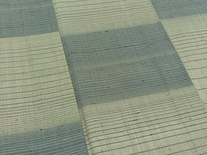 平和屋着物▽訪問着 単衣 紬地 横段文 正絹 逸品 AABD6986jh