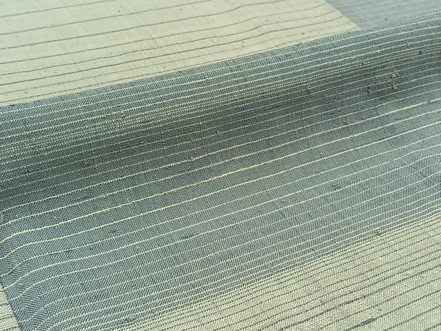 平和屋着物▽訪問着 単衣 紬地 横段文 正絹 逸品 AABD6986jh