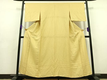 平和屋着物▽上質な色無地 単衣 砥粉色 正絹 逸品 AABD6991jh