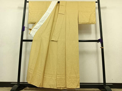 平和屋着物▽上質な色無地 単衣 砥粉色 正絹 逸品 AABD6991jh